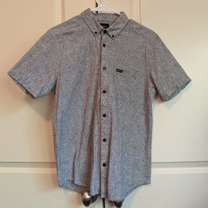 RVCA Button-Up Short-Sleeve Top (Small)